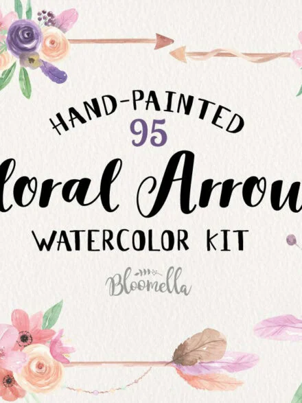 Floral Arrows Watercolor Package Graphics - Image 8