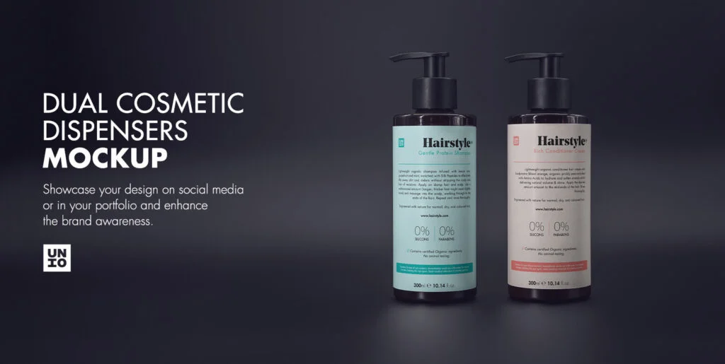 Dual Cosmetics Dispenser Mockup Graphics - Image 2