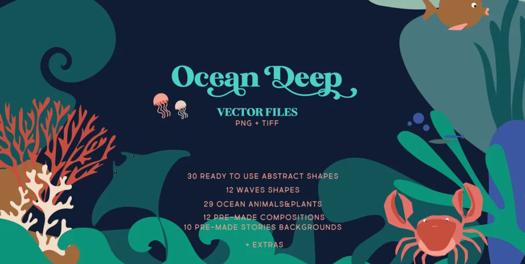 Ocean Deep Abstract Shapes & Illustrations Graphics - Image 2