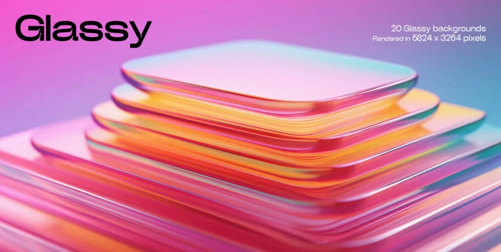 Glassy 3D Backgrounds Series V.1 Graphics - Image 1