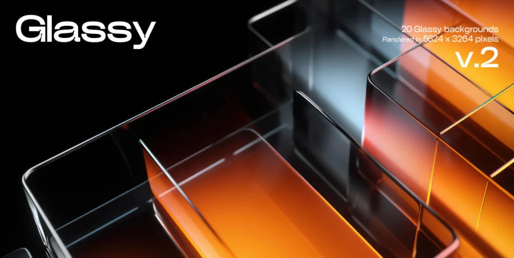 Glassy 3D Backgrounds Series V.2 Graphics - Image 2