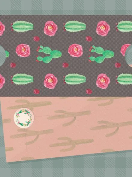 Cactus Flower Watercolor Package Graphics - Image 1