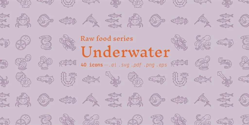 Underwater / Food Icons Graphics - Image 1