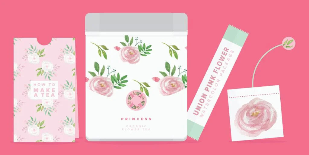 Union Pink Flower Watercolor Package Graphics - Image 2