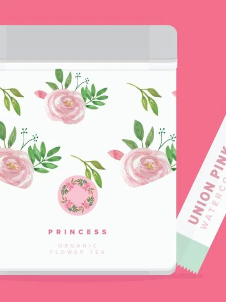 Union Pink Flower Watercolor Package Graphics - Image 1