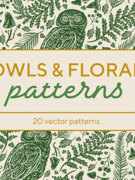 Owls & Floral Patterns Graphics - Image 4