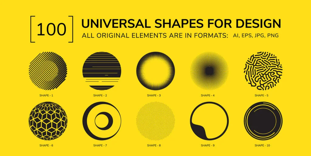 100 Geometric Shapes Part 4 Graphics - Image 2