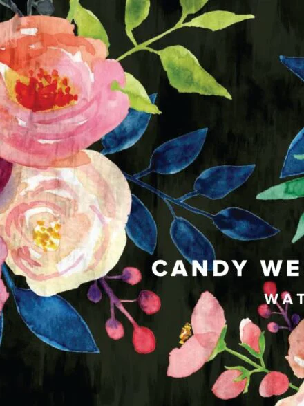 Candy Wedding Flower Watercolor Package Graphics - Image 3