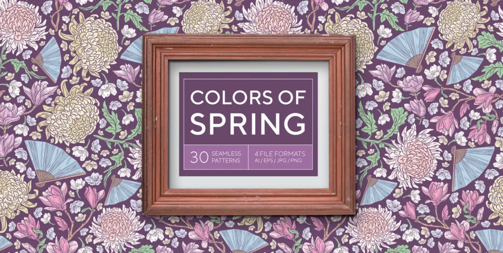 Colors of Spring patterns Graphics - Image 2