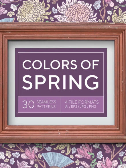Colors of Spring patterns Graphics - Image 6
