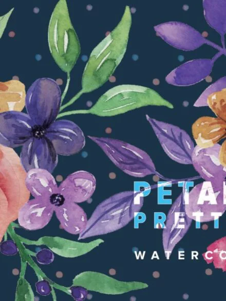 Petal Ombre Pretty Flower Watercolor Package Graphics - Image 2