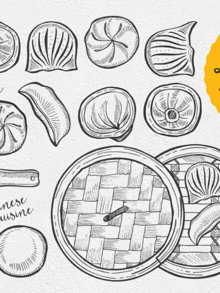 Dumpling Food Illustrations Graphics - Image 1