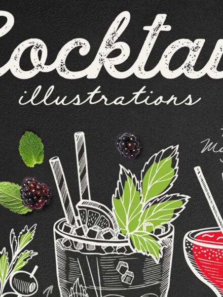 Alcohol Cocktail Illustrations Graphics - Image 3