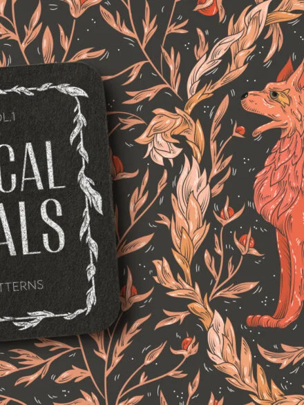 Mythical Animals Patterns Graphics - Image 1