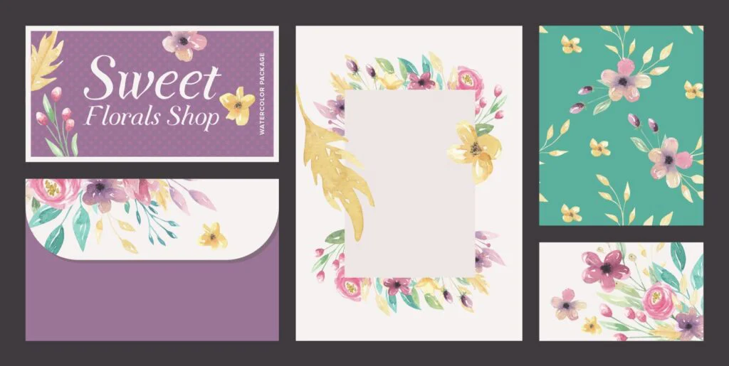 Sweet Florals Shop Watercolor Package Graphics - Image 2
