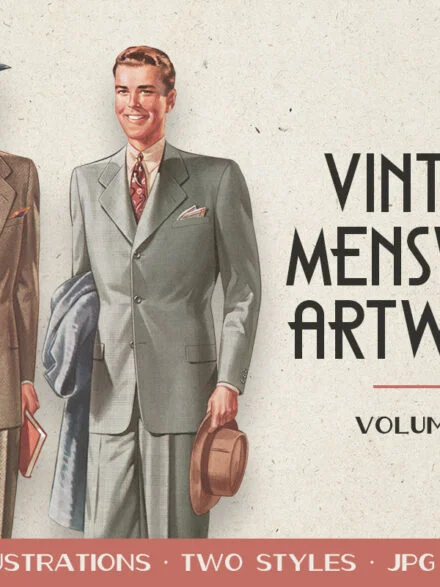 Vintage Menswear Artwork Vol. 1 Graphics - Image 1