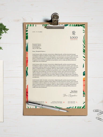 A4 One Page Letterhead / Invoice / Resume Mockup Graphics - Image 12