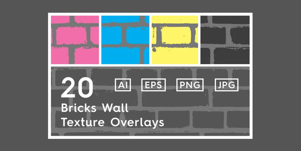 20 Bricks Wall Texture Overlays Graphics - Image 2