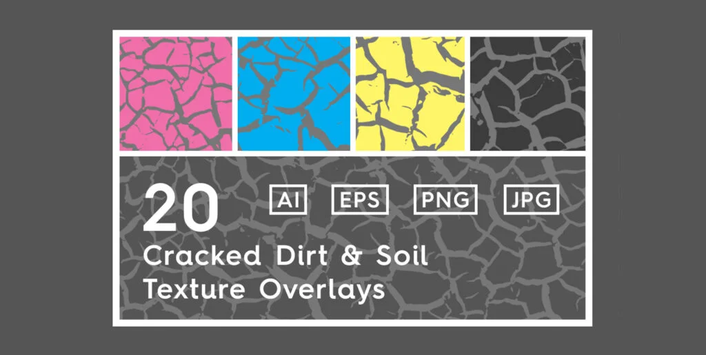 20 Cracked Dirt Texture Overlays Graphics - Image 1