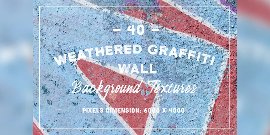 40 Weathered Graffiti Wall Background Textures Graphics - Image 2
