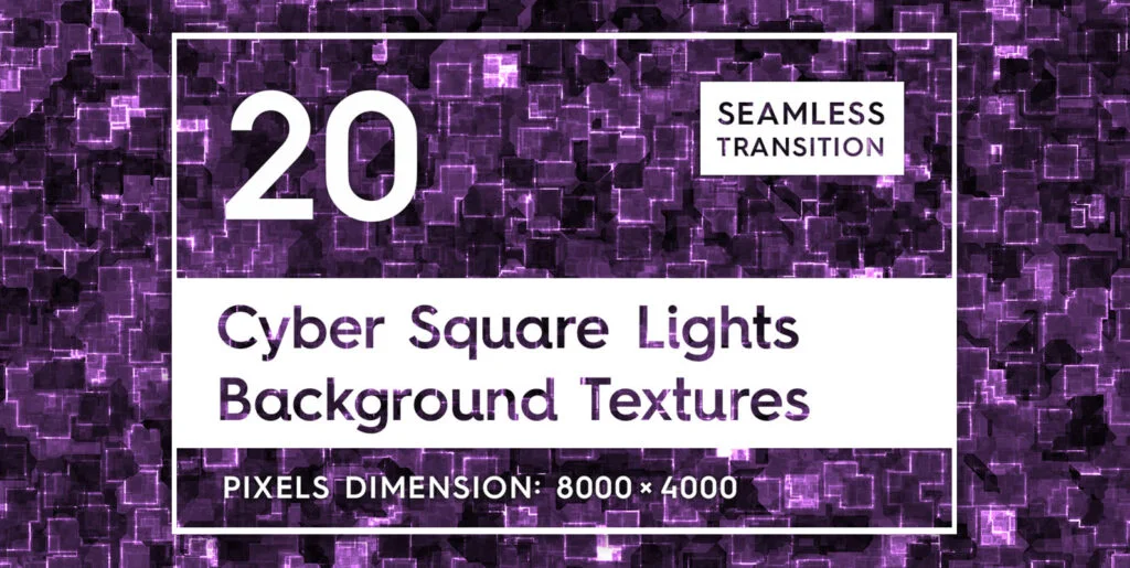 20 Cyber Square Lights Backgrounds Graphics - Image 2