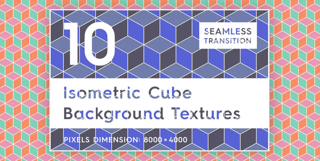 10 Isometric 3D Cubes Backgrounds Graphics - Image 1