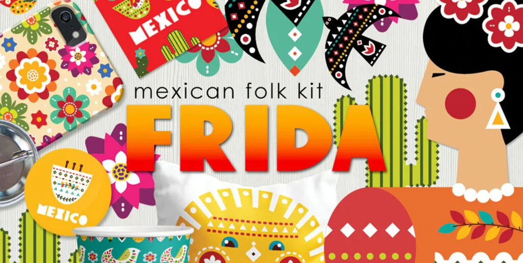 Frida – Mexican Folk Art Kit Graphics - Image 1