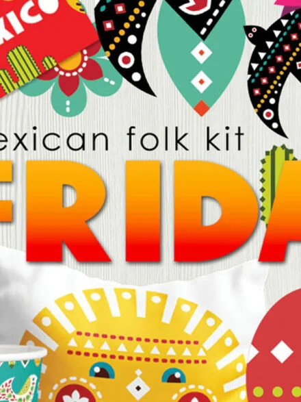 Frida – Mexican Folk Art Kit Graphics - Image 3