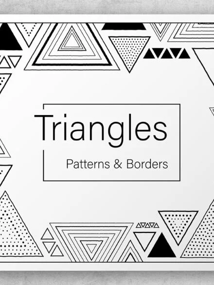 Triangles Patterns & Borders Graphics - Image 3