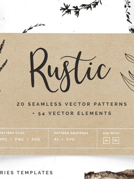 Rustic Patterns & Instagram Stories Graphics - Image 1