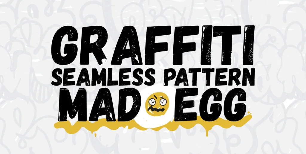 Graffiti Seamless Patterns Set Mad Egg Graphics - Image 1