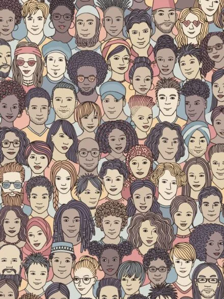 Diversity Face Set – 100 Hand Drawn Faces Graphics - Image 11