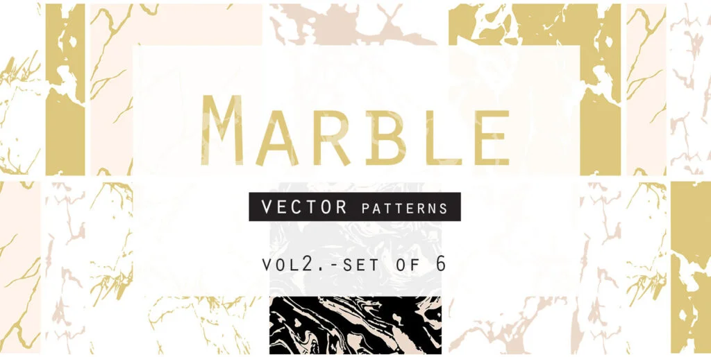 Marble Seamless Vector Patterns – 2 Graphics - Image 1