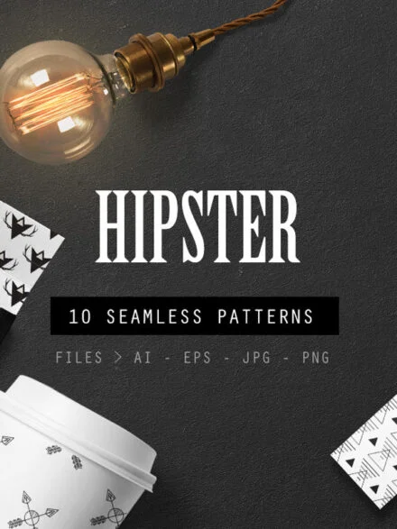 10 Seamless Hipster Patterns Graphics - Image 4