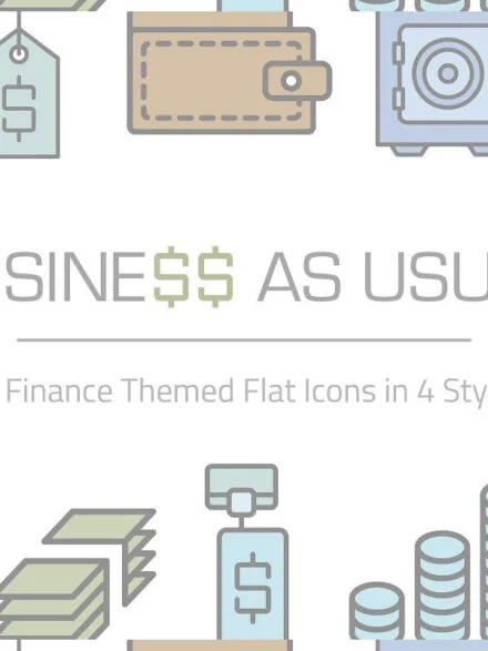 Business As Usual Financial Icon Set Graphics - Image 1