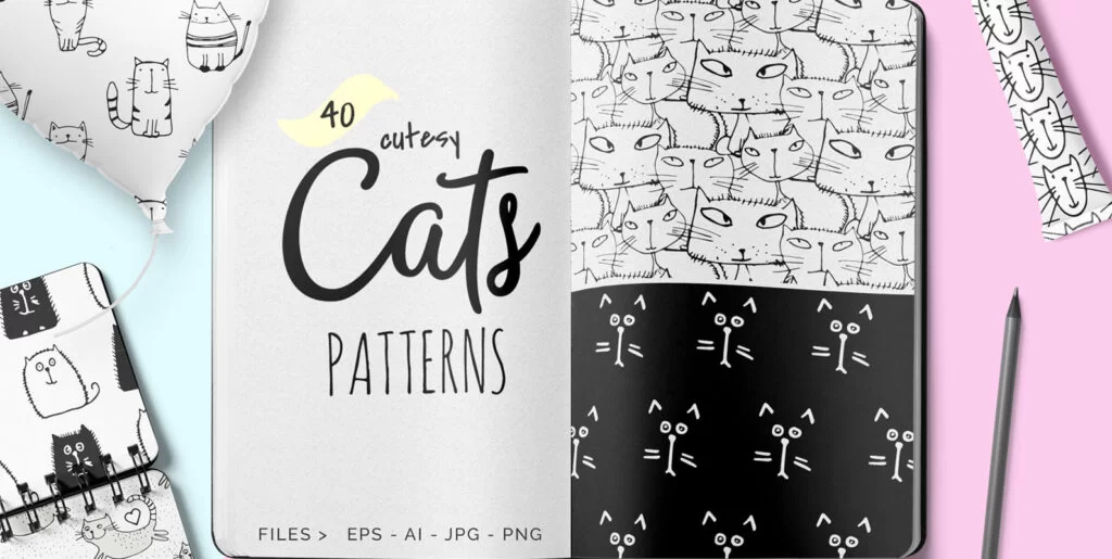 Cat Patterns Graphics - Image 1