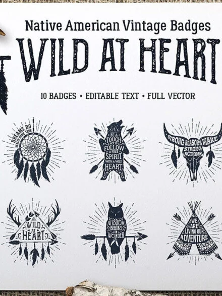 Wild At Heart Vintage Badges – v1 Graphics - Image 6