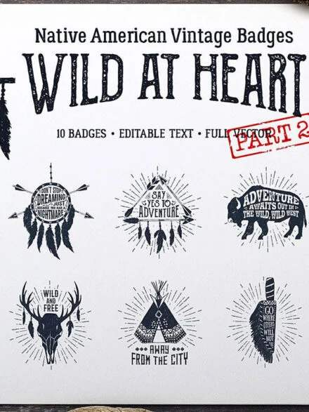 Wild At Heart Vintage Badges – v2 Graphics - Image 5