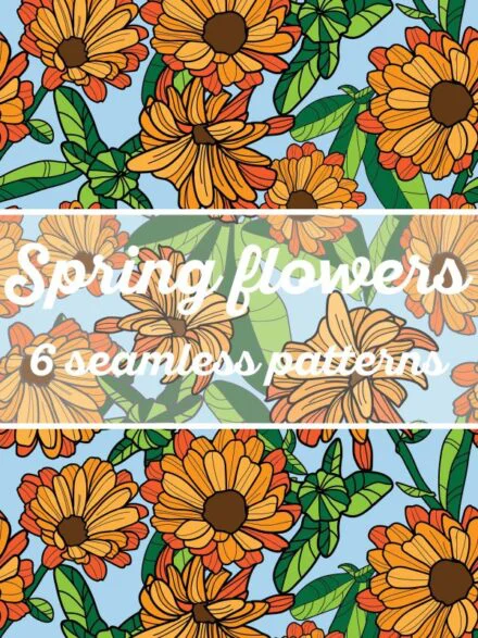 Spring Flowers Patterns Graphics - Image 8