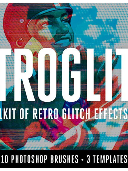 RetroGlitch | Photoshop Bundle Graphics - Image 1