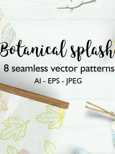 Botanical Splash Patterns Graphics - Image 5
