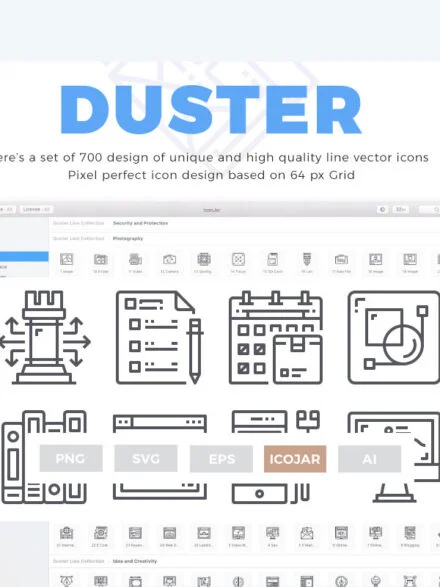 700 Duster Line Icon Collection Graphics - Image 10