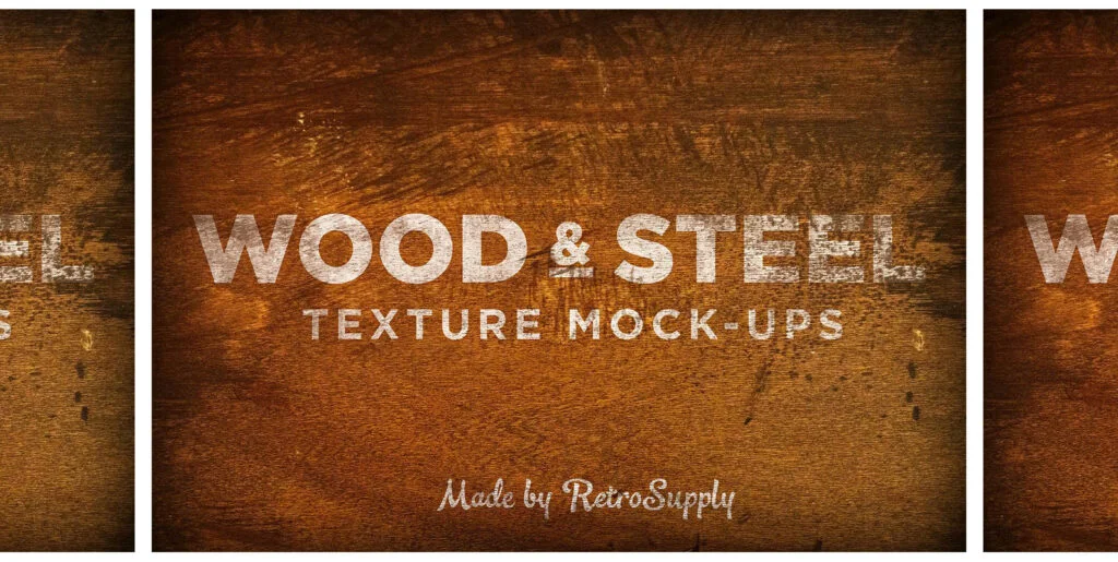 12 Wood & Steel Textured Mock-ups Graphics - Image 1