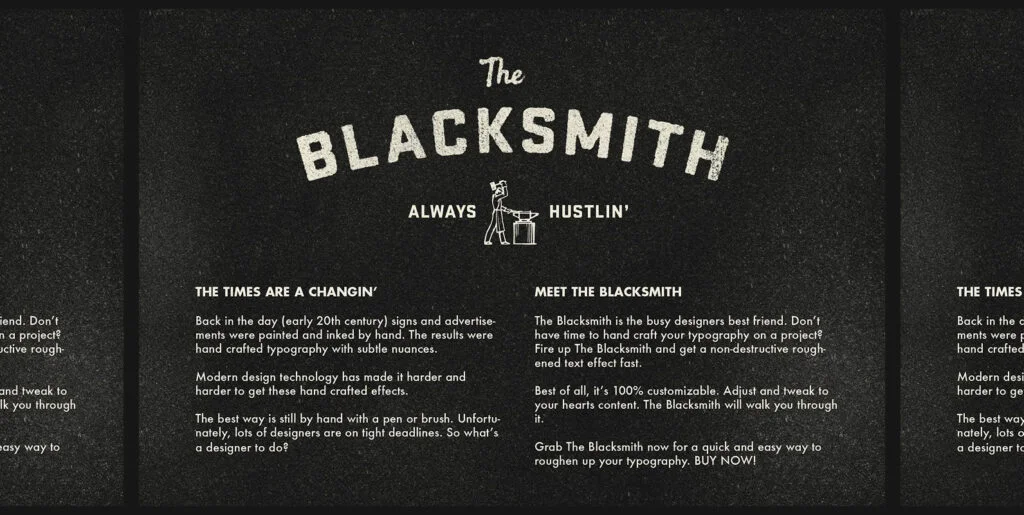 The Blacksmith – Type Roughening Action Graphics - Image 1
