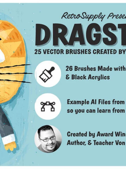 DragStrip | Illustrator Brush Kit Graphics - Image 5