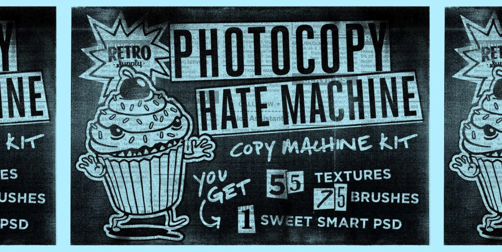The Photocopy Hate Machine | Photoshop Bundle Graphics - Image 1