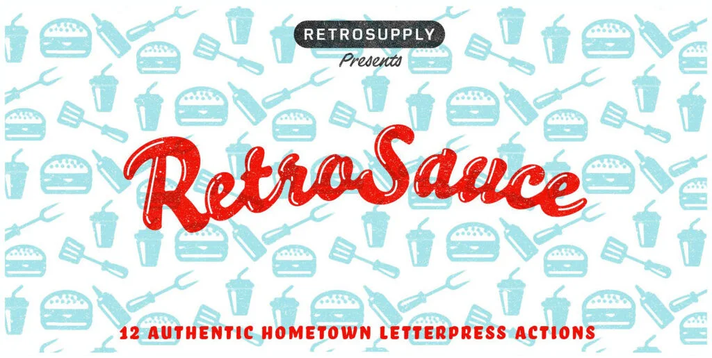 RetroSauce | Letterpress Actions Graphics - Image 2