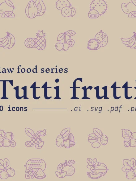 Tutti Frutti / Food Icons Graphics - Image 1
