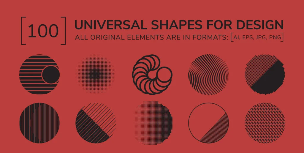 100 Geometric Shapes Part 3 Graphics - Image 2