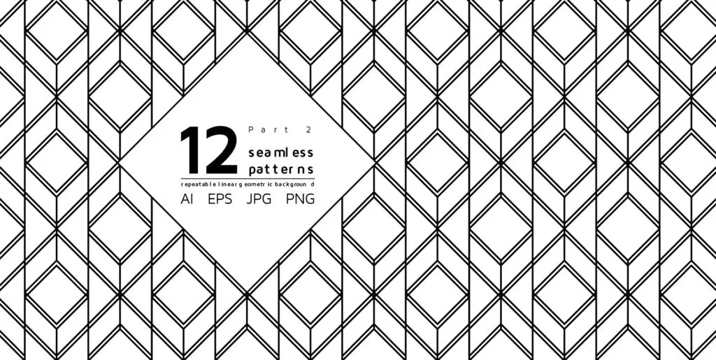 12 Linear Geometric Patterns – Part 2 Graphics - Image 1